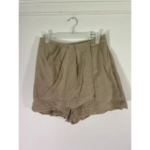 Free People Sofia Sarong Shorts Endless Summer High Waist Pleated‎ Beige Small
